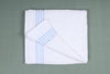 White Terry Napkin with Blue Border