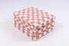 White and Pumpkin Orange with Check Terry Napkin