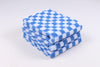 White and Blue with Check Terry Napkin