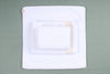 White Terry Napkin with Yellow Border
