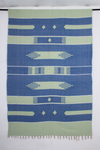 Handwoven Blue and Green Cotton Dari Rug