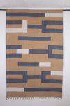 Handwoven Cotton Rug with Geometric Design