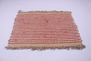 Red and Off White Striped Jute Door Mat