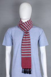 Handwoven Cotton Muffler with Striped