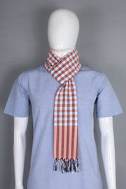 Handwoven Cotton Muffler with Check