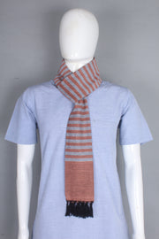 Handwoven Cotton Muffler with Striped