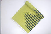Lime Green Yoga Mat with Night Green Stripes