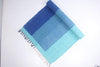 Cyan Blue Yoga Mat with Ink Blue Stripes
