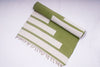 Green and White Semi Striped Yogamat