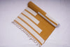 Fulvous Orange and White Semi Striped Yogamat