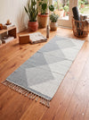 Grey and White Kite Striped Yogamat