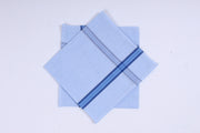 Sky Blue Handkerchief with Blue Border