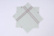 Pure Artichoke Cotton Handkerchief with Brown, Off White Border