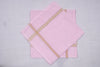 Pink Handkerchief with Brown and Yellow Border