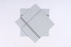 Pure Gray Cotton Handkerchief with Iron Gray Border