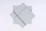 Pure Gray Cotton Handkerchief with Iron Gray Border