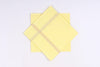Lemon Yellow Cotton Handkerchief with Brown Border
