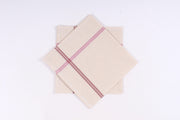 Cream Cotton Handkerchief with Red Border