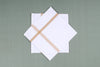 White Cotton Handkerchief with Goldan Yellow Border