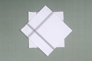 Cream Cotton Handkerchief with Blue Border
