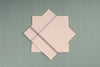 Peach Cotton Handkerchief with Brown Border