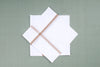 White Cotton Handkerchief with Brown Border
