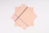 Peach Cotton Handkerchief with Brown Border