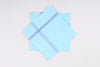 Sky Blue Cotton Handkerchief with Blue Border