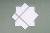 White Cotton Handkerchief with Brown Border