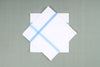 White Cotton Handkerchif with Sky Blue Border