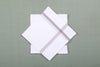 White Cotton Handkerchief with Brown Border