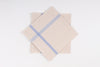 Cream Cotton Handkerchief with Blue Border
