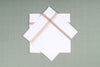 White Cotton Handkerchief with Yellow Border