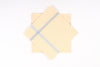 Yellow Cotton Handkerchief with Blue Striped Border