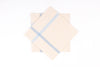 Cream Cotton Handkerchief with Blue Striped Border