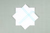 White Cotton Handkerchief with Pine Green Striped Border