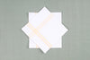 White Cotton Handkerchief with Yellow Striped Border