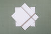 White Cotton Handkerchief with Brown Border