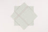 Sage Green Cotton Handkerchief with Brown Striped Border