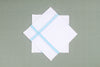 White Cotton Handkerchif with Sky Blue Border