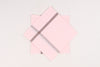 Pink Cotton Handkerchif with Brown Border