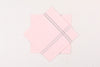 Pink Cotton Handkerchif with Brown Border