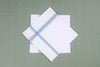 White Cotton Handkerchif with Blue Border