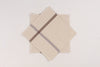 Gray Cotton Handkerchif with Brown Border