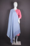 Sky Blue Jacquard Shawl