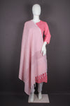 Baby Pink Jacquard Shawl