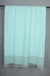 Handwoven Cotton Sea Green Plaine Shawl