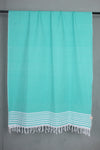 Handwoven Cotton Sea Green Plaine Shawl