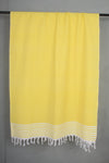 Handwoven Cotton Lemon Yellow Shawl