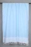 Handwoven Cotton Sky Blue Plaine Shawl